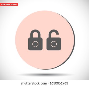 Lock dollar vector icon , lorem ipsum Flat design