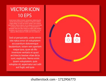 Lock dollar vector icon , lorem ipsum Flat design