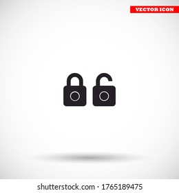 Lock dollar vector icon , lorem ipsum Flat design