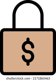 Bloquear la ilustración del vector del dólar en un fondo transparente.Símbolos de calidad premium.Icono del vector de trazo para el diseño de conceptos y gráficos.