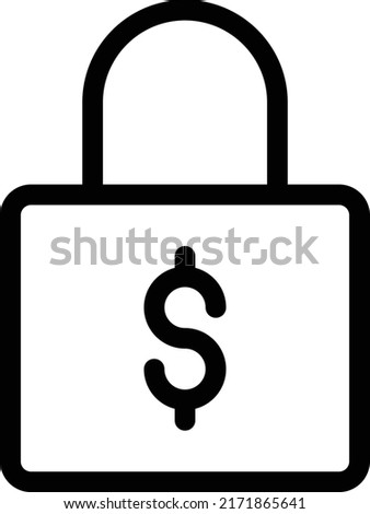 Lock Dollar Vector illustration on a transparent background.Premium quality symmbols.Stroke vector icon for concept and graphic design.
