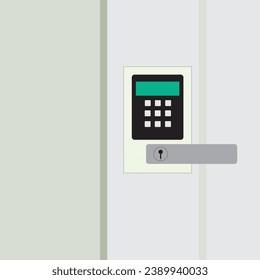 Vector de dibujos animados de la puerta de bloqueo. espacio libre para texto. fondo de pantalla. de fondo. para abrir el Navegador.