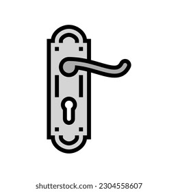 lock door hardware furniture fitting color icon vector. lock door hardware furniture fitting sign. isolated symbol illustration