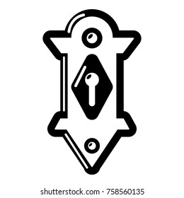 Lock door icon. Simple illustration of lock door vector icon for web