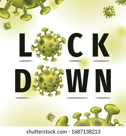 Lock down background 3d vector illustration for web, information and commercial.
