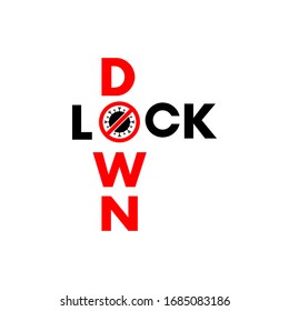 Lock down concept logo icon vector design isolated on white background. Security logo concept. Protection design element. Lock logo template. Vector illustration. EPS 10