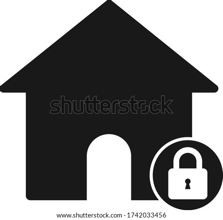 lock down icon. home lock icon. corona virus icon 