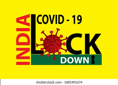 Lock Down India For Prevention COVID - 19 Coronavirus . Taken In Advance To Prevent Spreading Covid - 19. 