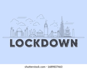 Lock Down or quarantine zone to prevent virus spreading.