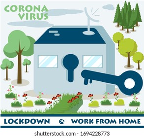 lock down and stay at home concept, coronavirus