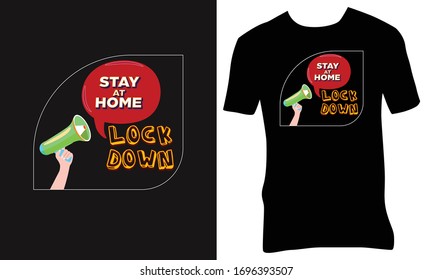 lock down tshirt design vector 