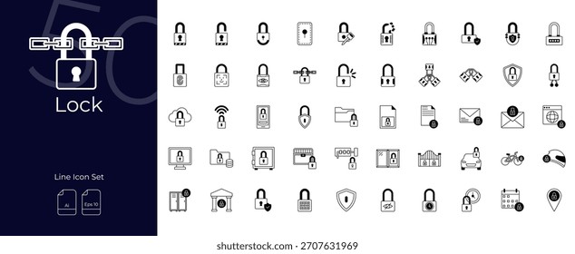 Bloquear conjunto de iconos editables de duotono