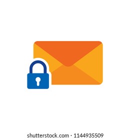 Lock Email Logo Icon Design
