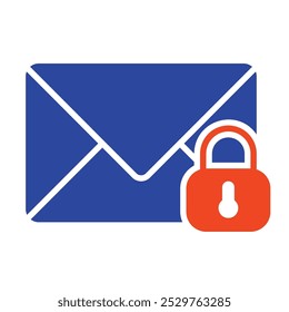 Bloquear ícone de vetor de envelope. Desbloquear sinal de envelope. Sinal de segurança. Símbolo de gráfico para o design, o logotipo, o aplicativo, a interface do usuário do seu site