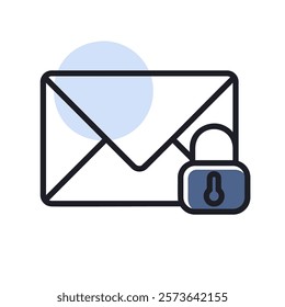 Lock envelope vector icon. Unlock envelope sign. Security sign. Graph symbol for your web site design, logo, app, UI
