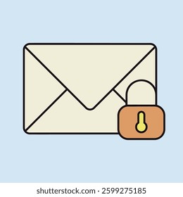 Lock envelope vector icon. Unlock envelope sign. Security sign. Graph symbol for your web site design, logo, app, UI