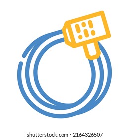 lock equipment for bicycle color icon vector. lock equipment for bicycle sign. isolated symbol illustration