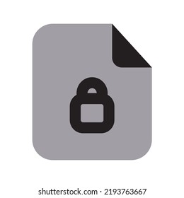 Lock File Icon Two Tone Solid