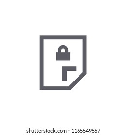 Lock File Modern Simple Outline Vector Icon