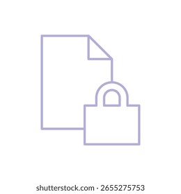 lock file in outline icon