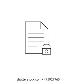 lock file vector icon
