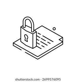 Ilustração de stock de ícone de vetor de Arquivo de Bloqueio