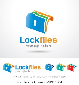 Lock Files Logo Template Design Vector 
