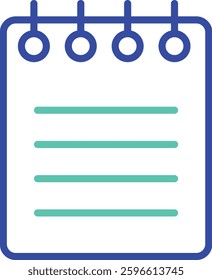 Lock files outline dual color vector illustration icon design
