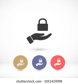 lock finger, hand icon