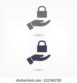 lock finger, hand icon