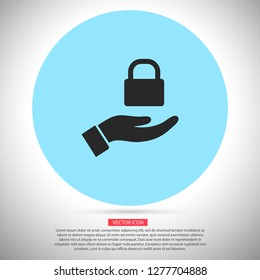 lock finger, hand icon