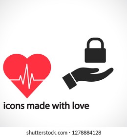 lock finger, hand icon