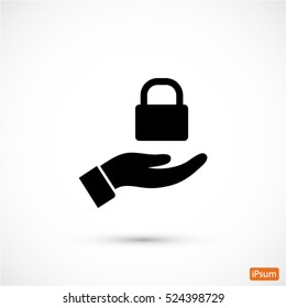 lock finger, hand icon