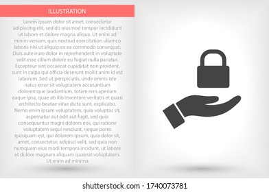 Zeigefinger, Handsymbol , lorem ipsum flaches Design