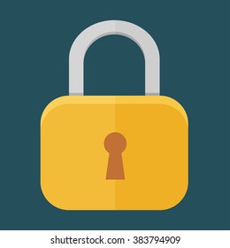 lock In flat design