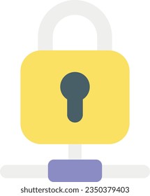  lock flat icon design style