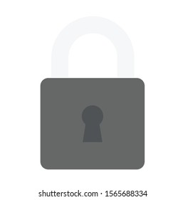 lock flat icon isolated, Security , privacy.