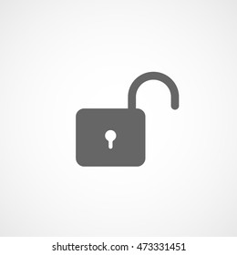 Lock Flat Icon On White Background