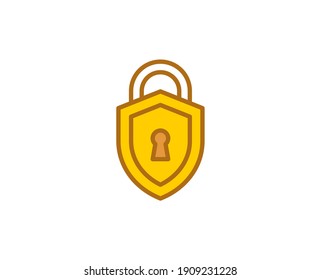 Lock flat icon. Single high quality outline symbol for web design or mobile app.  House thin line signs for design logo, visit card, etc. Outline pictogram EPS10