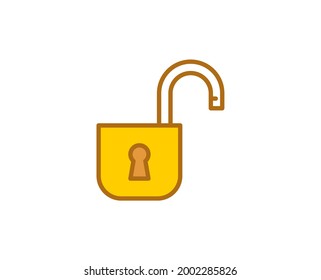 Lock flat icon. Single high quality outline symbol for web design or mobile app.  House thin line signs for design logo, visit card, etc. Outline pictogram EPS10