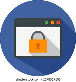lock Flat Long Shadow Icon