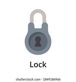 Lock flat vector illustration. Single object. Icon for design on white background