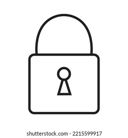 
Lock flat vector outline eps.