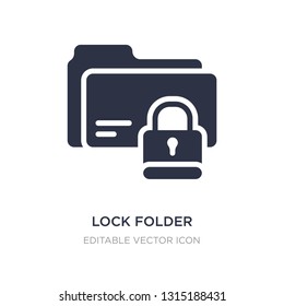 lock folder icon on white background. Simple element illustration from Security concept. lock folder icon symbol design.
