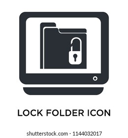 Lock Folder icon vector isolated on white background for your web and mobile app design, Lock Folder logo concept