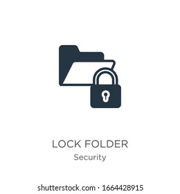 Lock folder icon vector. Trendy flat lock folder icon from security collection isolated on white background. Vector illustration can be used for web and mobile graphic design, logo, eps10