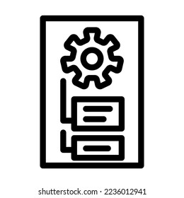 lock folder line icon vector. lock folder sign. isolated contour symbol black illustration