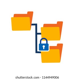 Lock Folder Logo Icon Design