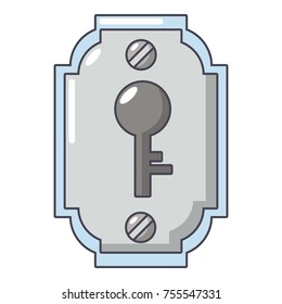 Lock front icon. Cartoon illustration of lock front vector icon for web