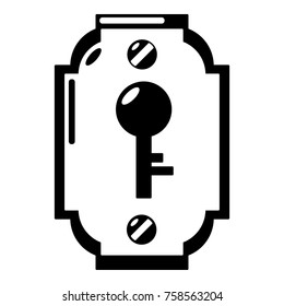Lock front icon. Simple illustration of lock front vector icon for web